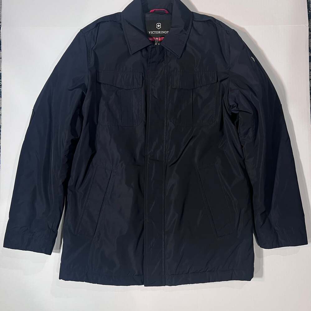 Victorinox Swiss Army Navy Blue Insulated Field Jacket w/Elbow Patches S